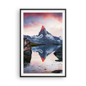 Plakát v černém rámu - Srdce hor je vřelé - 61x91 cm