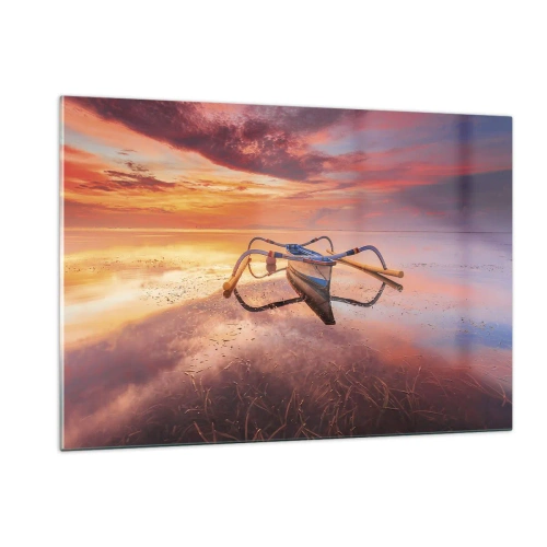 Obraz na skle - Klid tropického večera - 120x80 cm