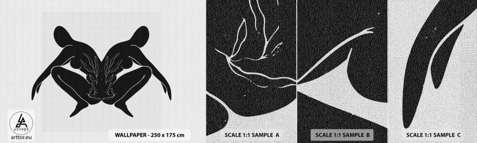 Vzor Fototapety Premium Canvas - Společná duše - Lidé, Minimalistický, Dvojčata - 100x30 cm