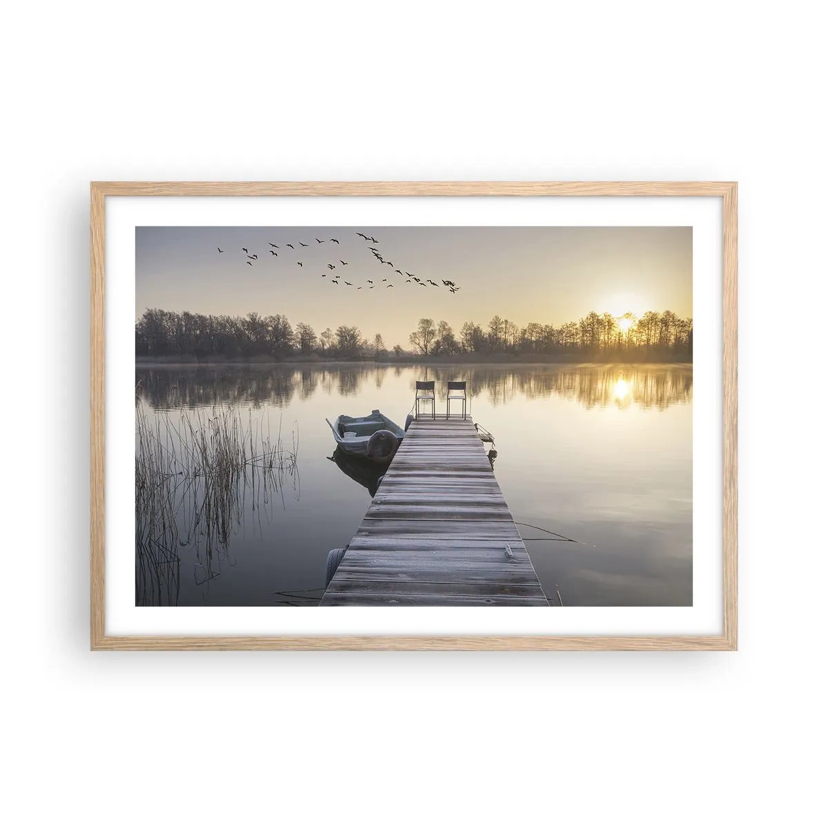 Plakát v rámu světlý dub - Časem se vrátím - 70x50 cm