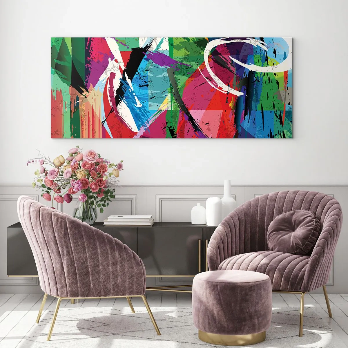 Obraz na skle - Rychle, živě a čile - 140x50 cm