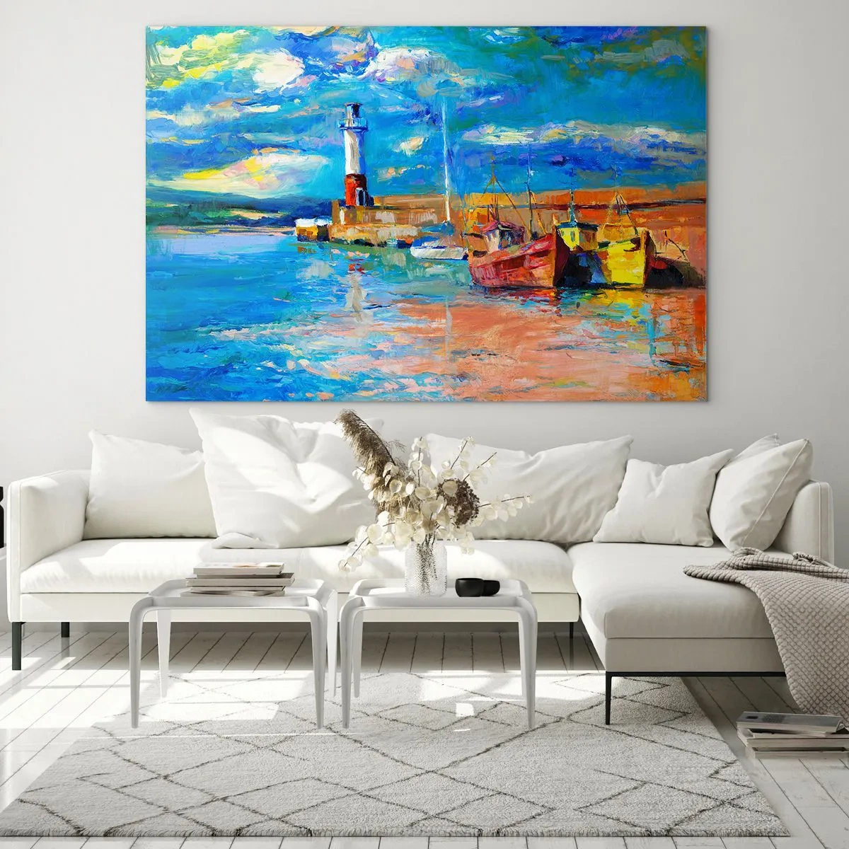 Obraz na skle - Odpoledne v duhové zátoce - 120x80 cm