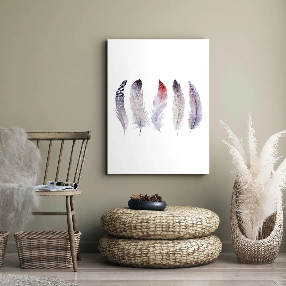 Obraz na plátně - Jemné jako různobarevná mlha - 65x120 cm