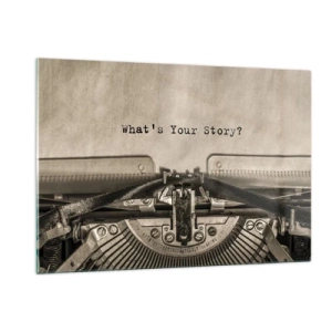 Obraz na skle - Pověz mi - 120x80 cm