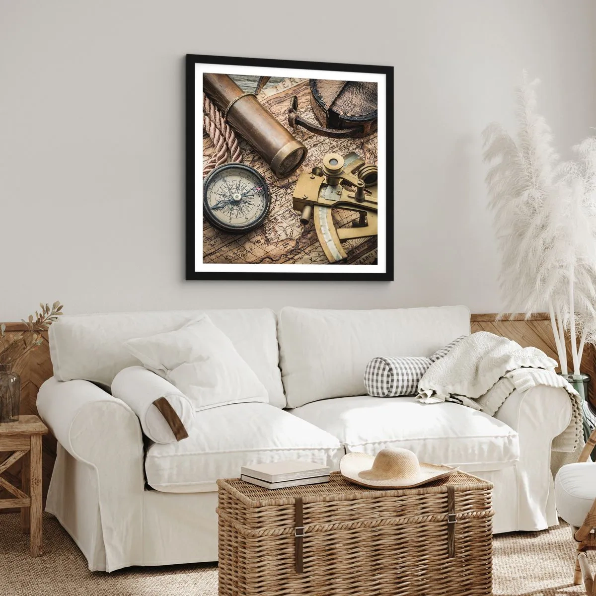 Plakát v černém rámu - Urči směr - 50x50 cm