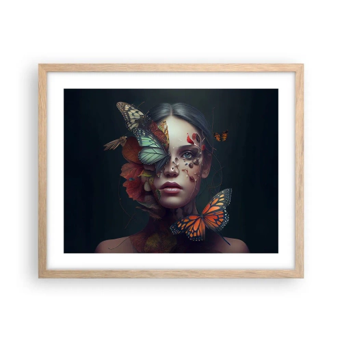 Plakát v rámu světlý dub - Nádherná metamorfóza - 50x40 cm