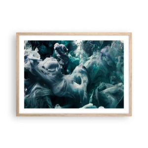 Plakát v rámu světlý dub - Pohyb barvy - 70x50 cm