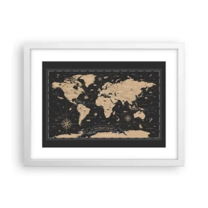 Plakát v bílém rámu - Hranice mého světa - 40x30 cm