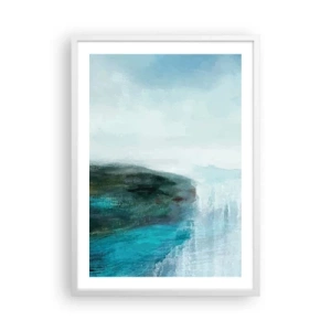 Plakát v bílém rámu - Námořní abstrakce - 50x70 cm