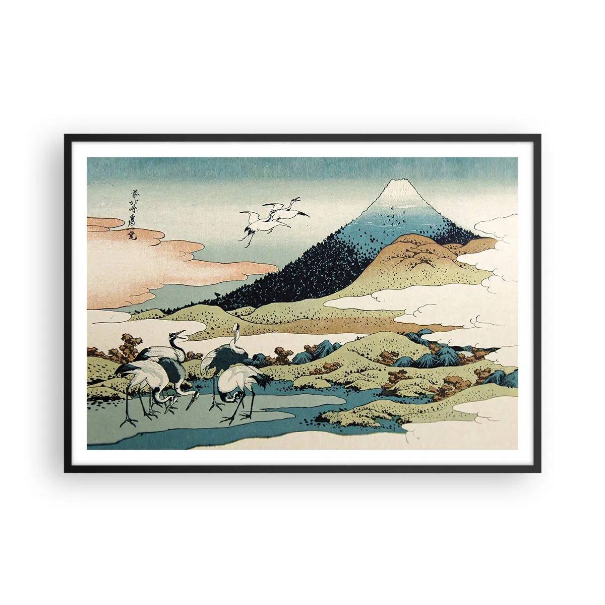 Plakát v černém rámu - V japonském duchu - 100x70 cm