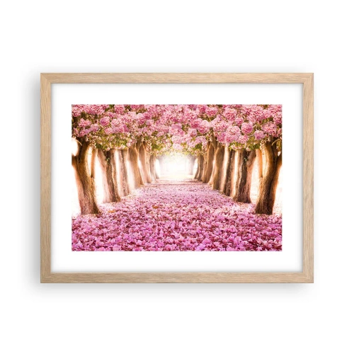 Plakát v rámu světlý dub - Cesta do ráje - 40x30 cm