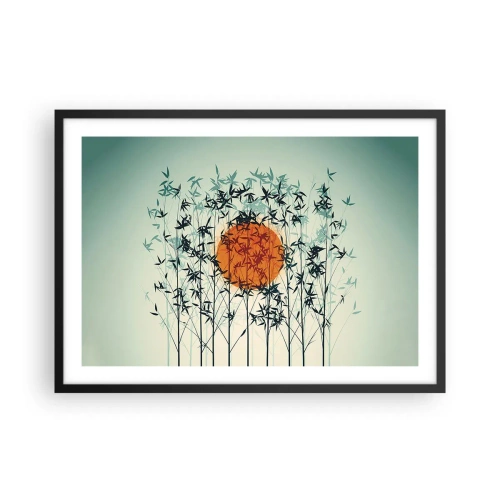 Plakát v černém rámu - Japonské slunce - 70x50 cm