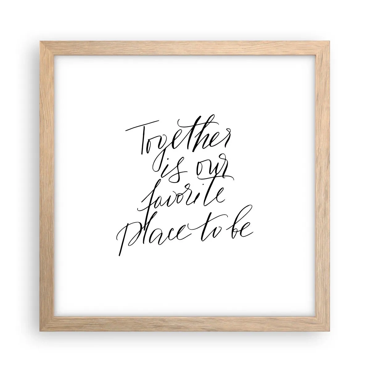 Plakát v rámu světlý dub - Cítíte to také? - 30x30 cm