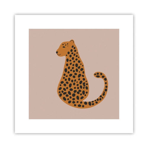 Plakát - Leopardní vzor je v módě - 30x30 cm