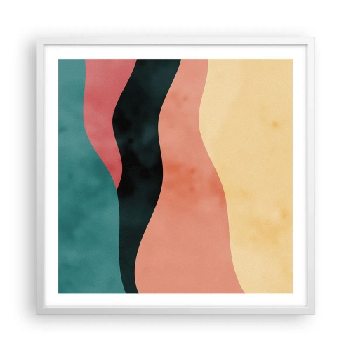 Plakát v bílém rámu - Kompatibilní nesoulad - 60x60 cm