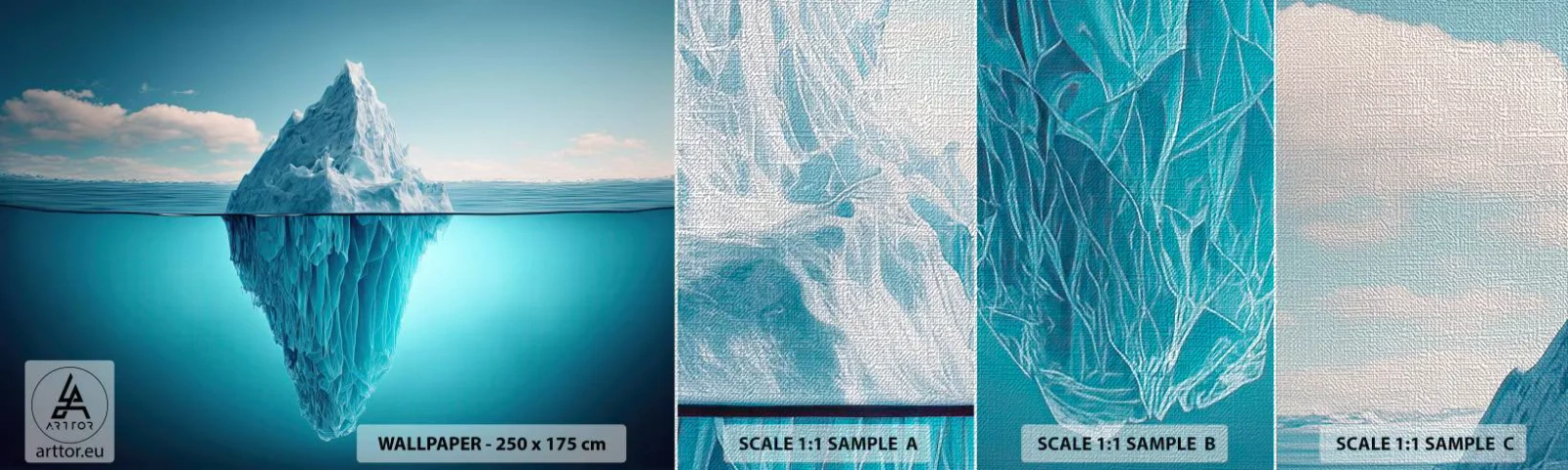 Vzor Fototapety Premium Canvas - Ledová královna - Ledovec, Voda, Ledovec - 100x30 cm