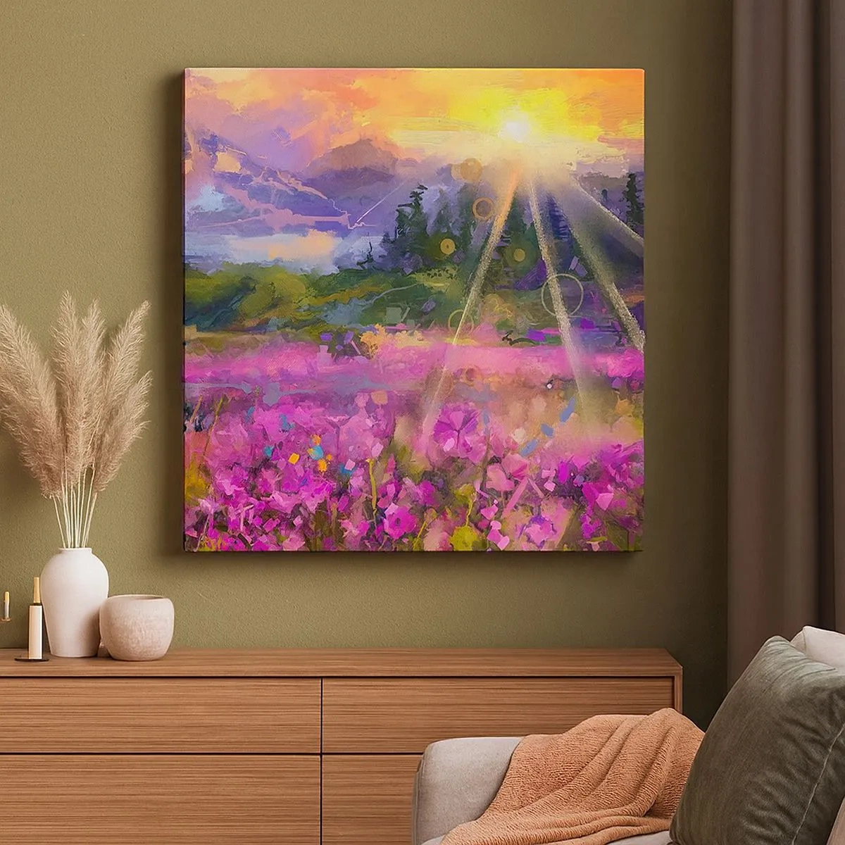 Obraz na plátně - V údolí v péči slunce - 30x30 cm