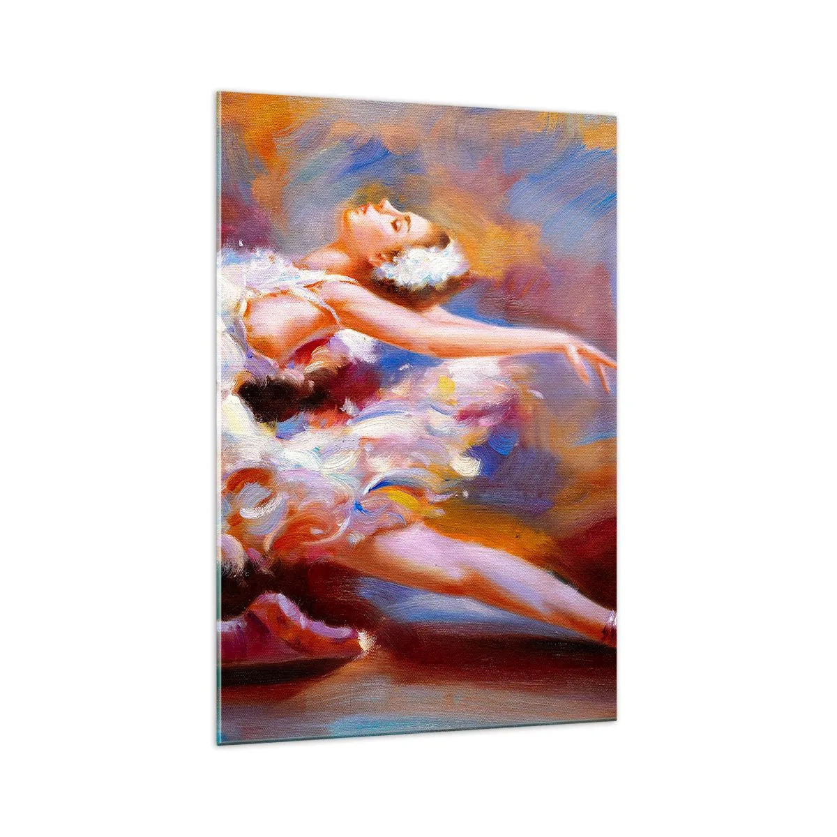 Obraz na skle - Labutí elegance - 70x100 cm