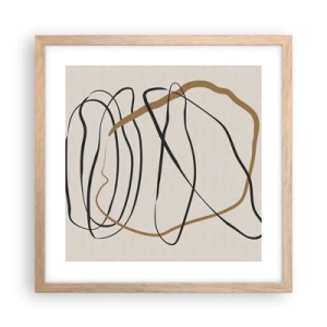 Plakát v rámu světlý dub - Kompozice – tanec ve smyčce - 40x40 cm