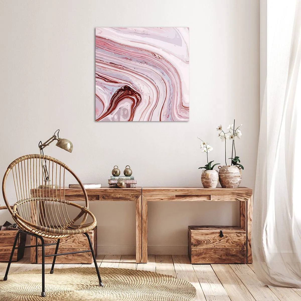 Obraz na plátně - Rovně, potom vpravo dolů - 70x70 cm