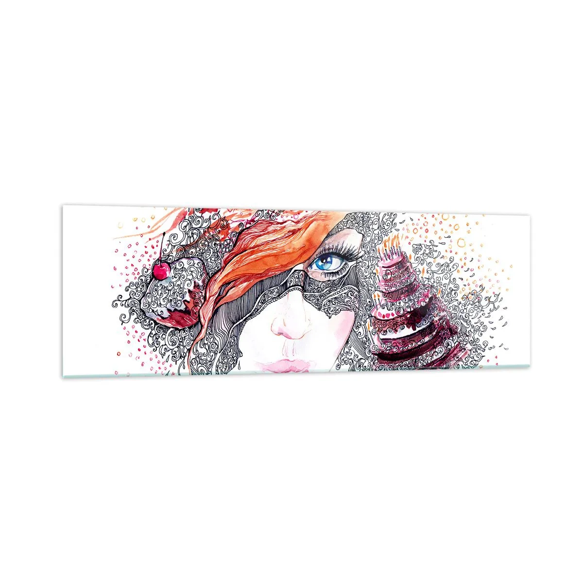 Obraz na skle - S ní je každý den svátek - 160x50 cm