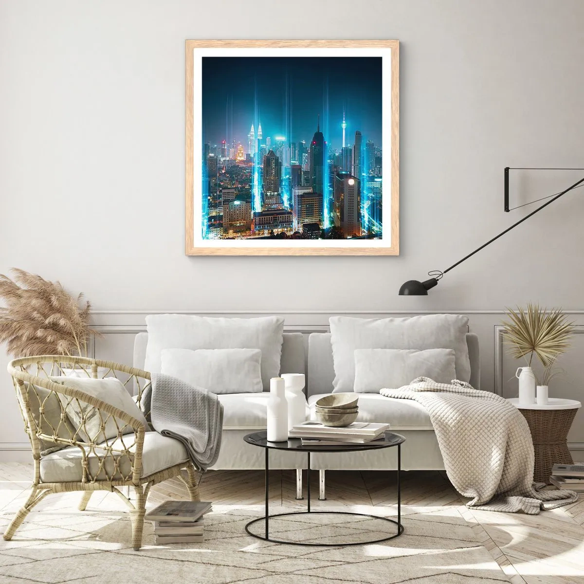 Plakát v rámu světlý dub - Berlinským způsobem do nebe - 30x30 cm