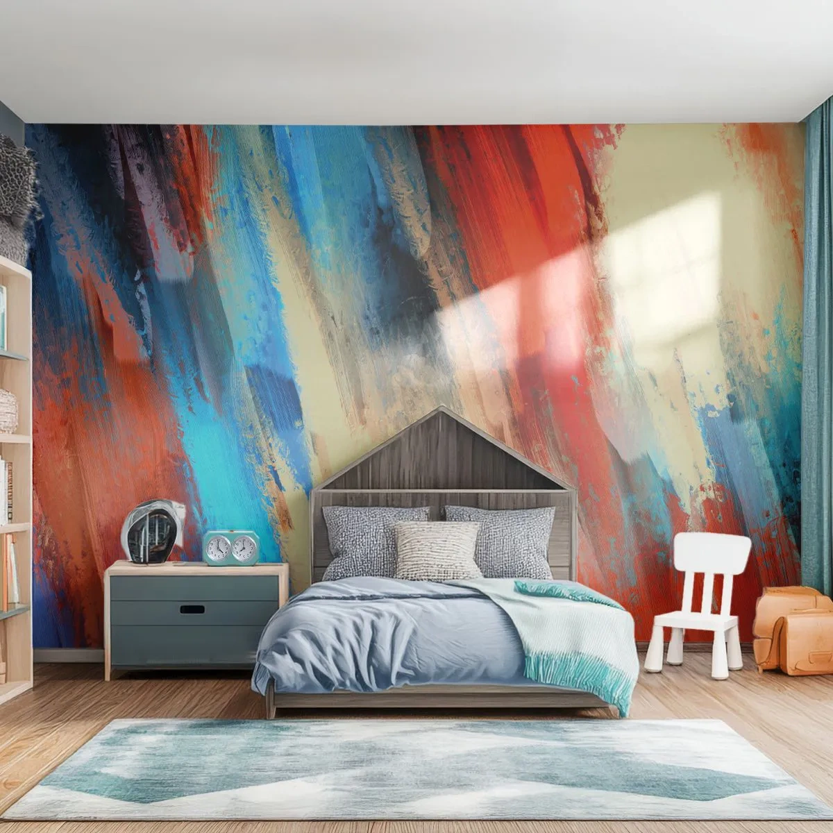 Fototapeta Standard Eco - Vodopád barev - Abstrakce, Kus, Moderní vzor - 400x280 cm