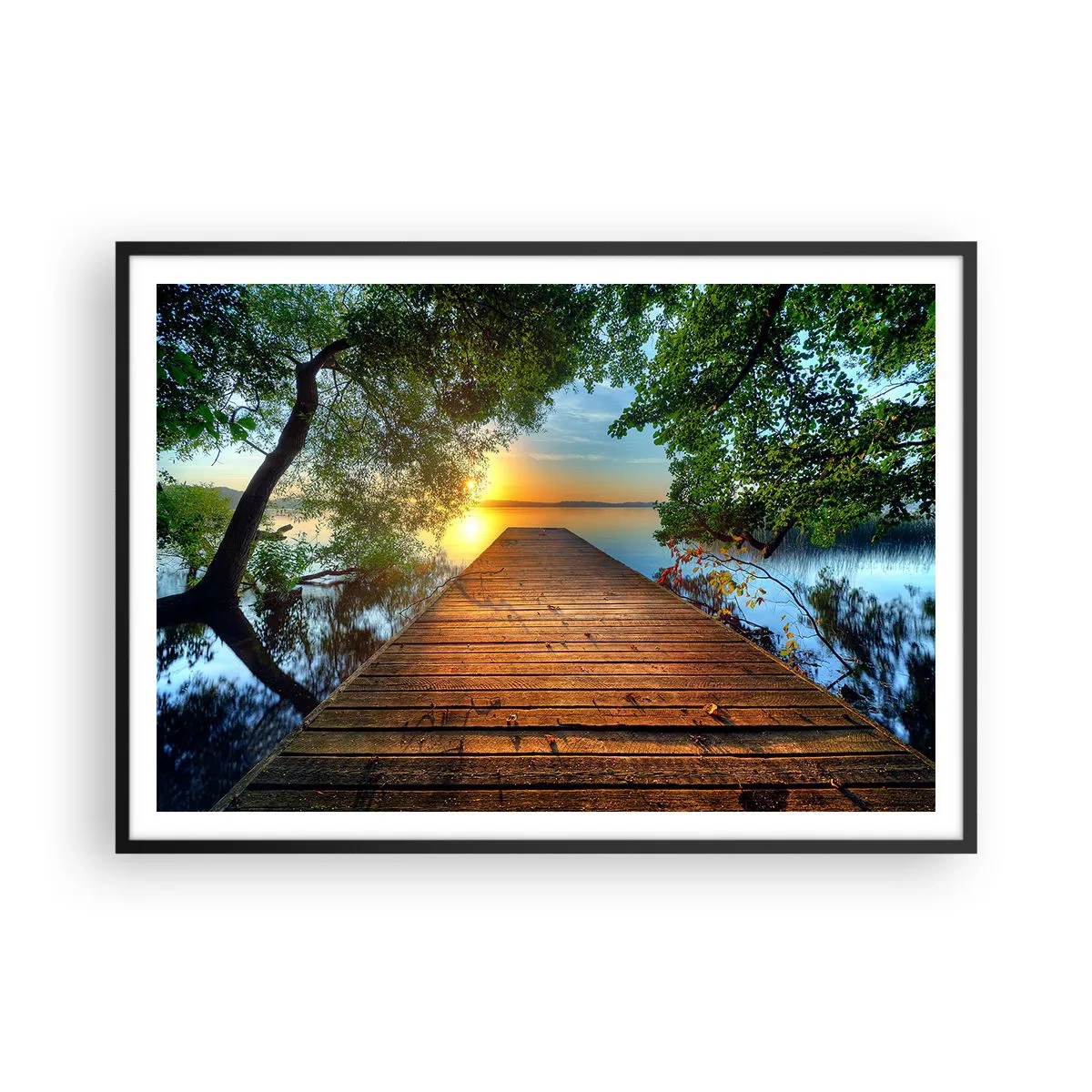 Plakát v černém rámu - Nespěchej, posaď se - 100x70 cm