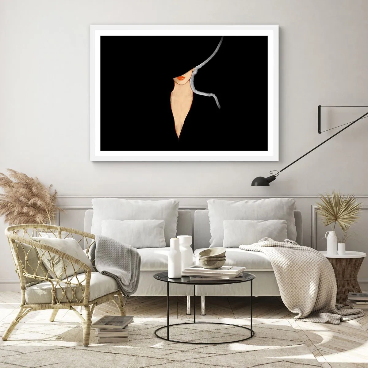Plakát v bílém rámu - Elegance a styl - 70x50 cm