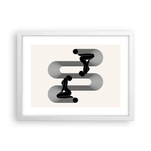 Plakát v bílém rámu - Smyslná symetrie - 40x30 cm