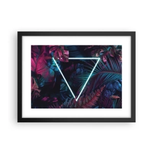 Plakát v černém rámu - Zahrada v disco stylu - 40x30 cm