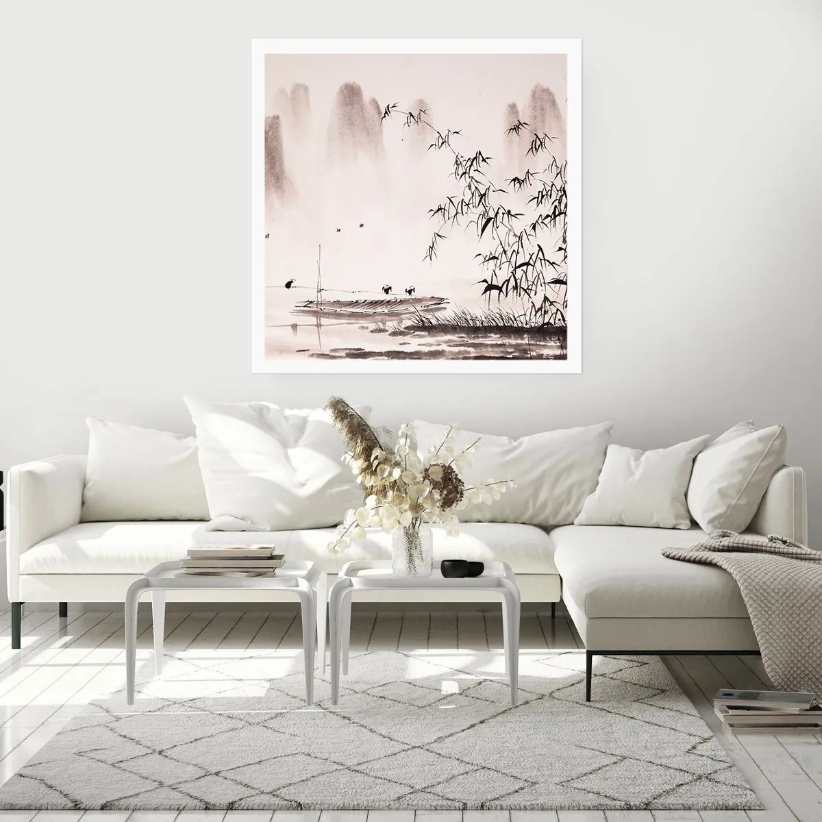 Plakát - Klid rýžových polí - 30x30 cm