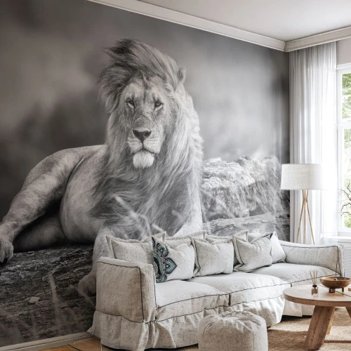 Fototapeta Samolepicí Deluxe Sticker - Královská siesta - Lev, Zvířata, Příroda - 250x175 cm