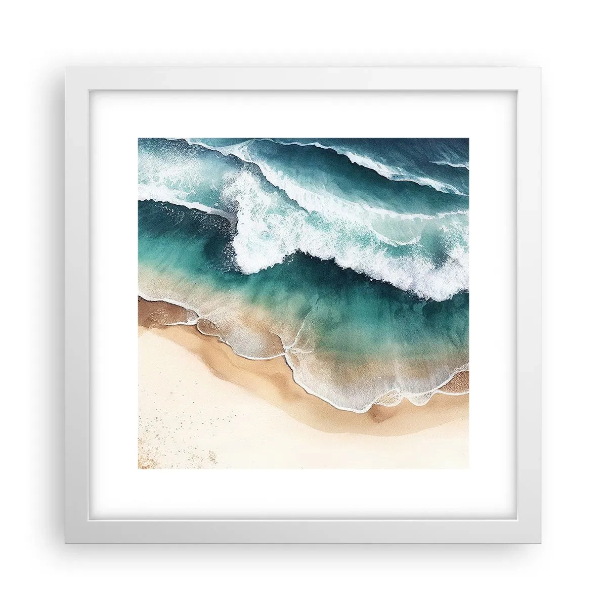 Plakát v bílém rámu - Odvěké setkání - 30x30 cm