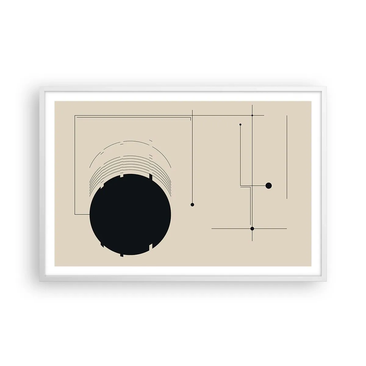 Plakát v bílém rámu - Pružná a dynamická kompozice - 91x61 cm