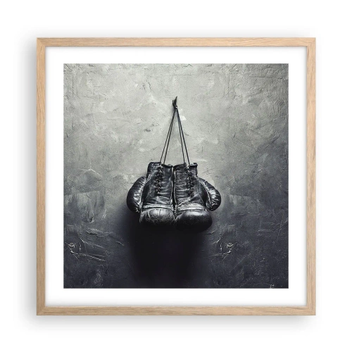 Plakát v rámu světlý dub - Čas boje a čas míru - 50x50 cm