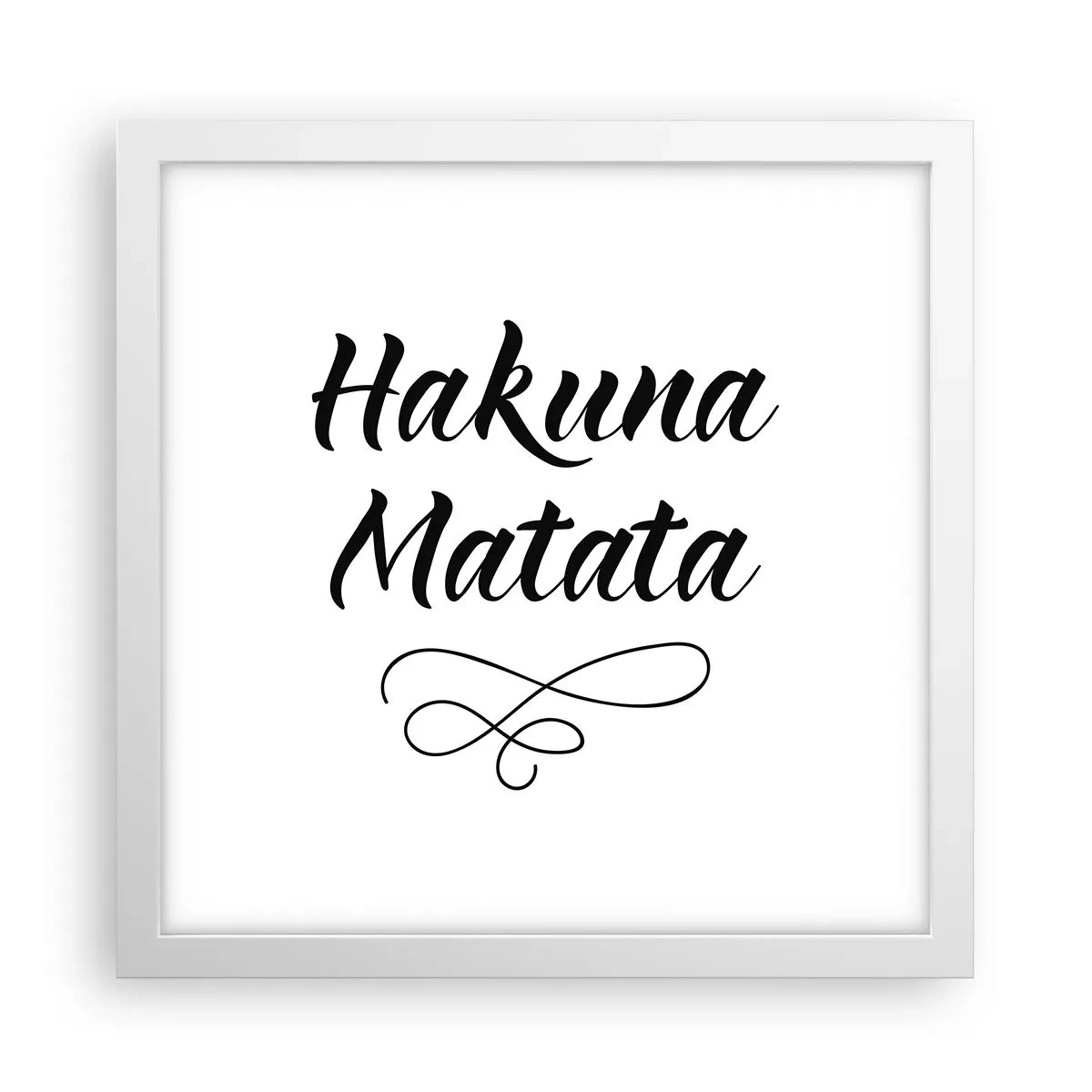 Plakát v bílém rámu - Nejlepší rada - 30x30 cm