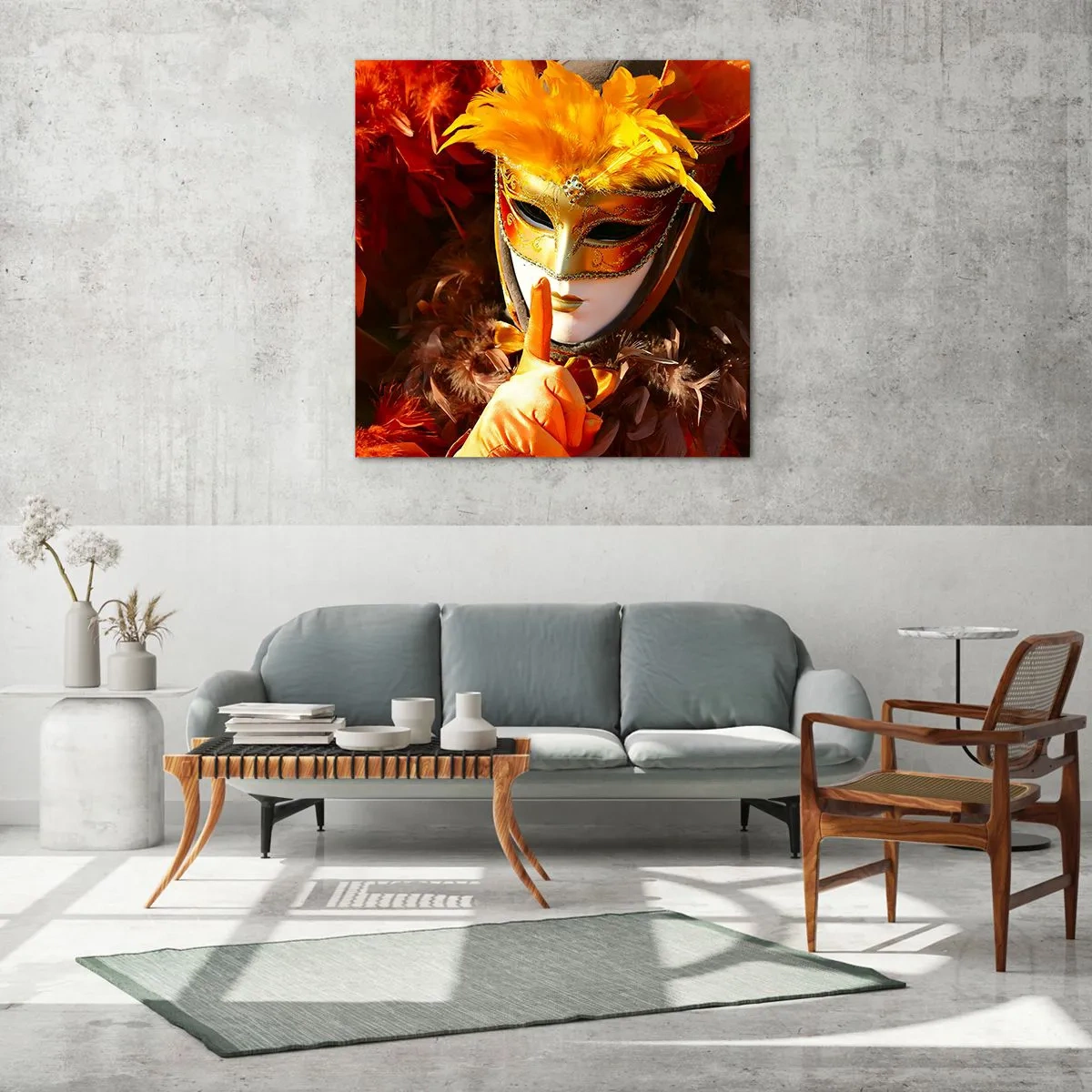 Obraz na skle - Tajemství je částí hry - 70x70 cm