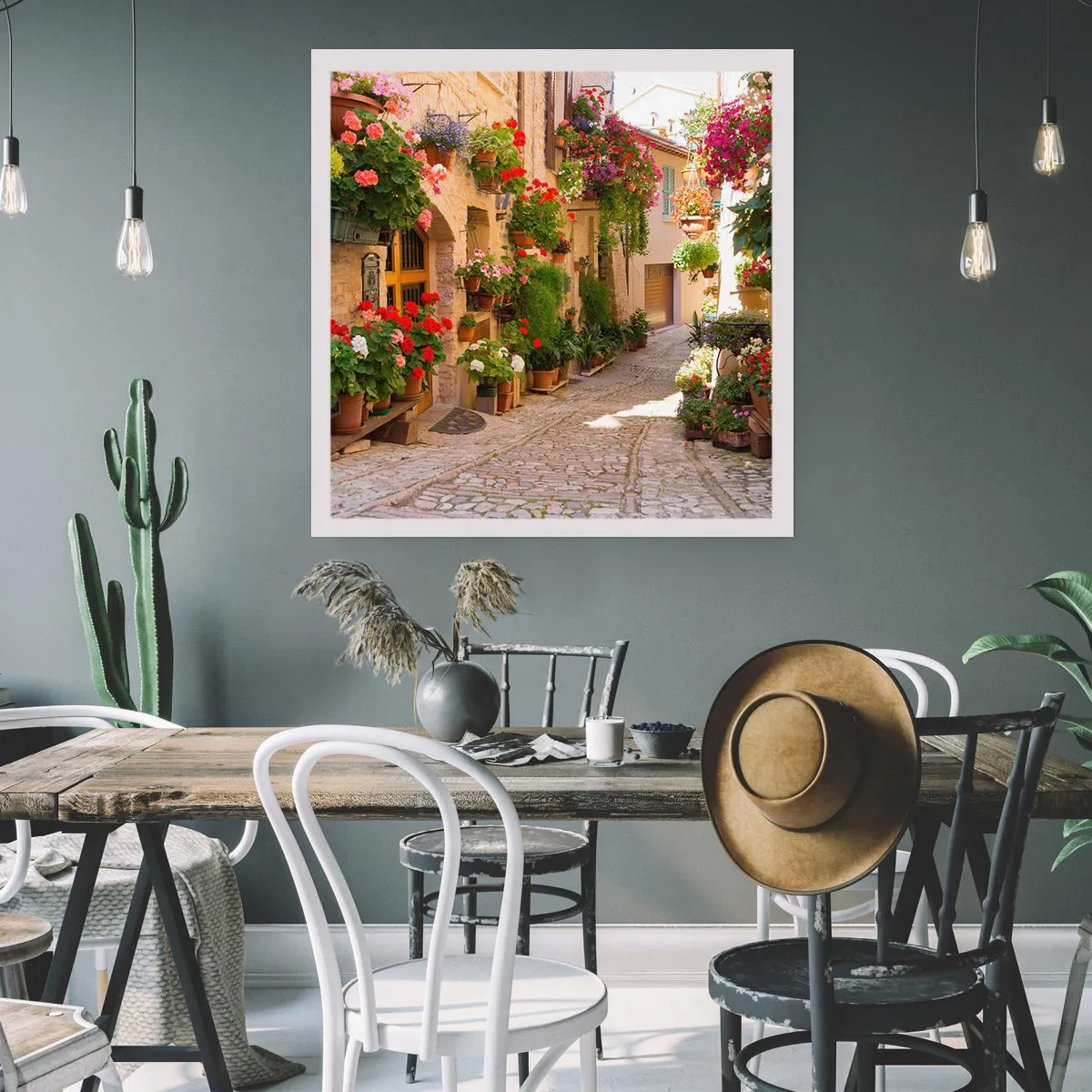 Plakát - V záplavě květin - 30x30 cm