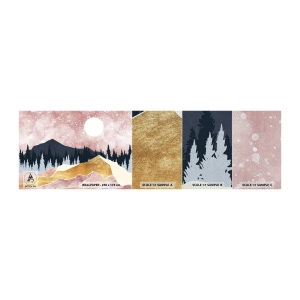 Vzor Fototapety Premium Sand - Noční hlídka - Grafika, Krajina, hory - 100x30 cm