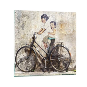 Obraz na skle - Pravda nebo klam? - 60x60 cm