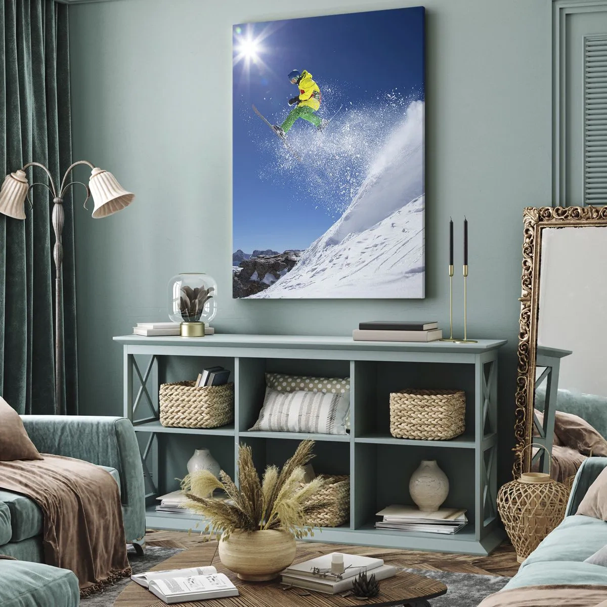 Obraz na plátně - Tančící s horami - 50x70 cm