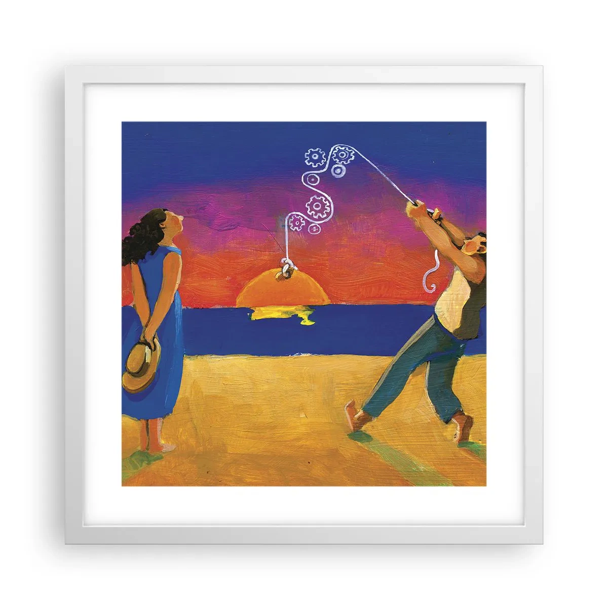 Plakát v bílém rámu - Více než hvězda z nebe - 40x40 cm