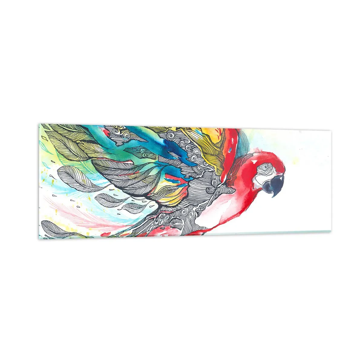 Obraz na skle - Žij barevně - 90x30 cm