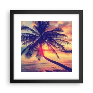 Plakát v černém rámu - Večer pod palmami - 30x30 cm