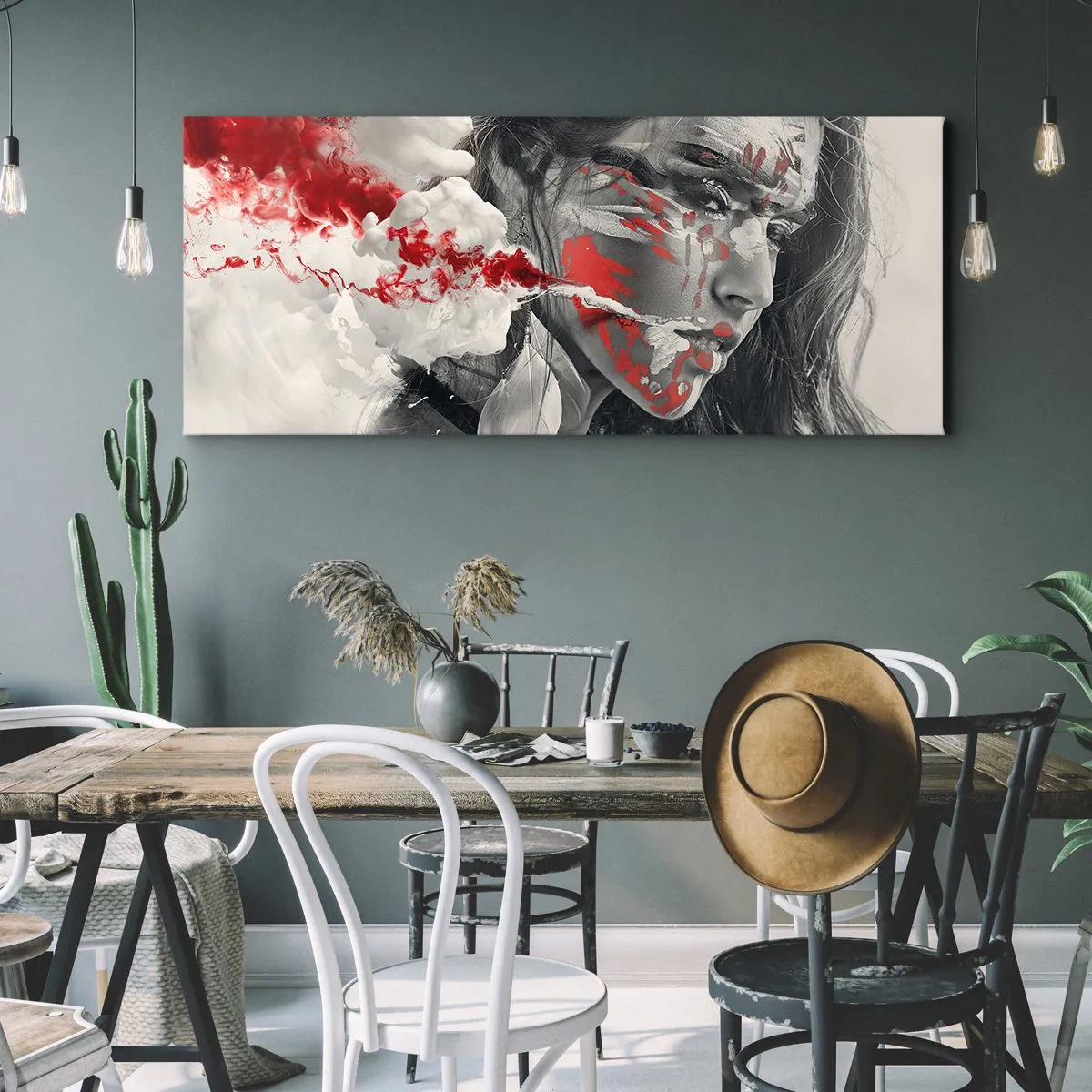 Obraz na plátně - Ve spárech absurdity - 100x40 cm