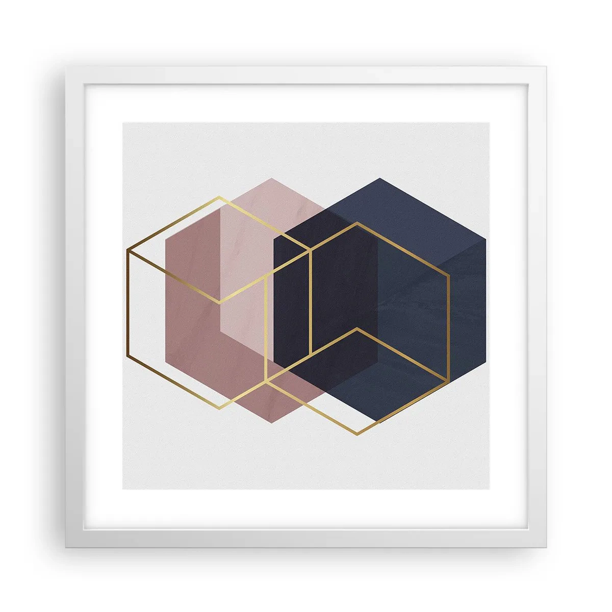 Plakát v bílém rámu - Síla jednoduchosti - 40x40 cm