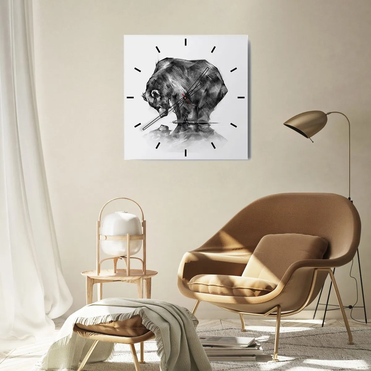 Nástěnné hodiny - Je příjemné se sekat s někým blízkým - 40x40 cm