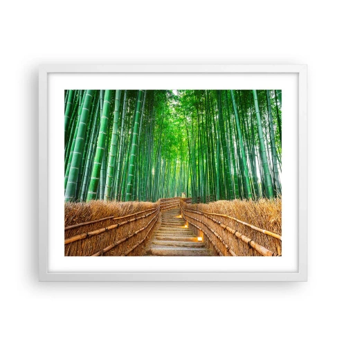 Plakát v bílém rámu - Esence asijské přírody - 50x40 cm