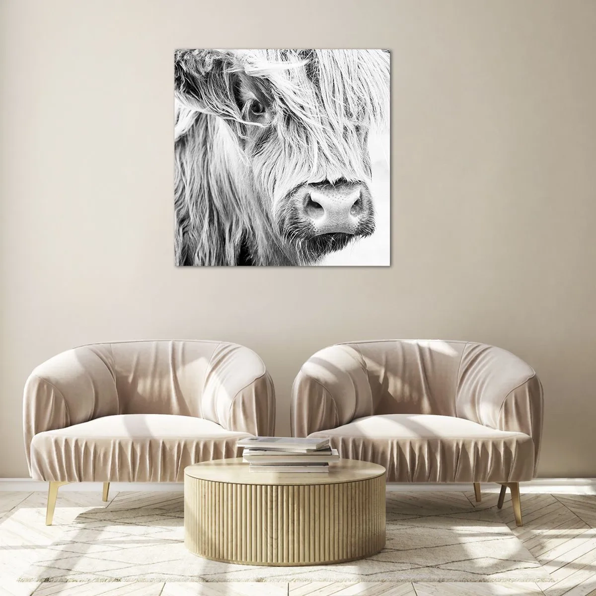 Obraz na skle - Skotská divokost - 50x50 cm